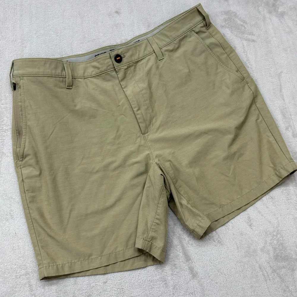 Orvis Performance Shorts Mens 40 Khaki Tan Tech Stretch Utility Hiking Camping